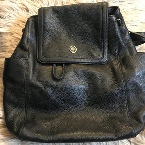 Tory Burch Black Leather Backpack